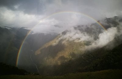 A view from a natural lookout along the Inca Trail