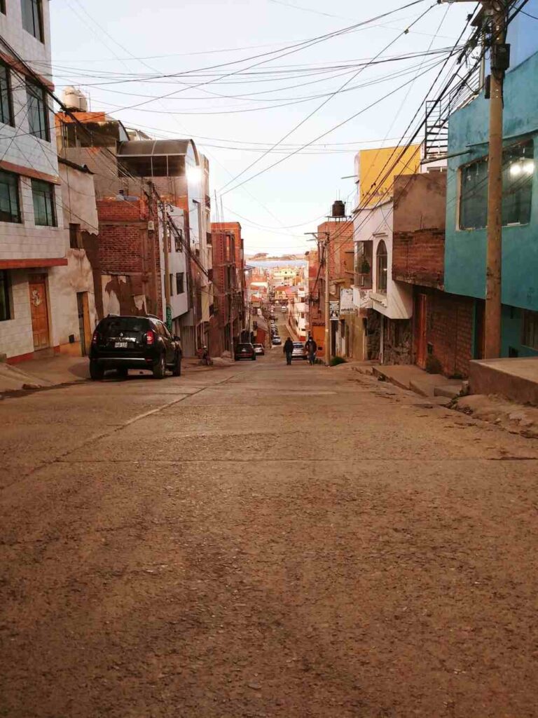 The streets on Puno, Peru