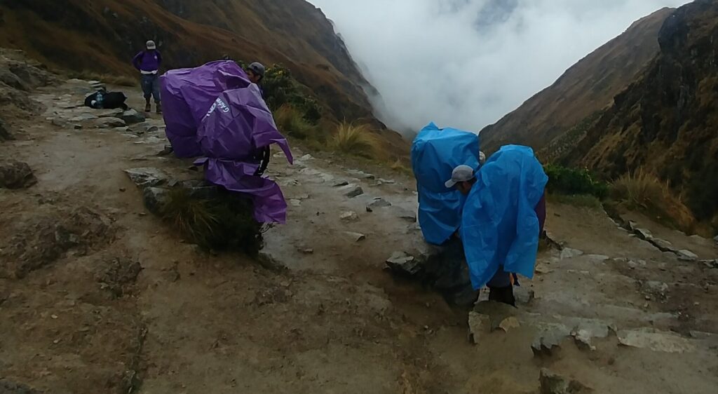Photo of the Inca Trail porters