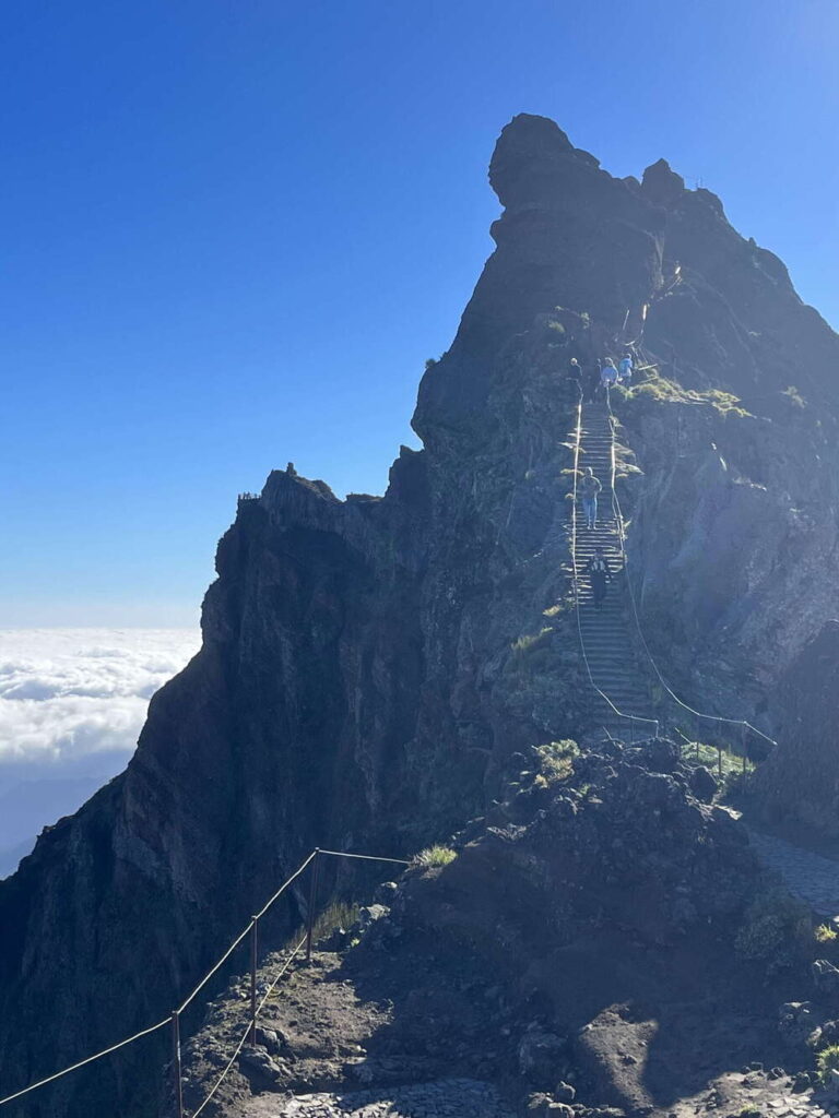 Famous Arieirio Steps up the side of a cliff