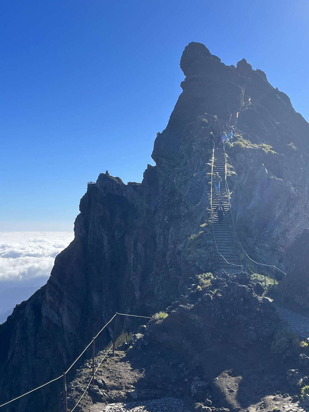Famous Arieirio Steps up the side of a cliff