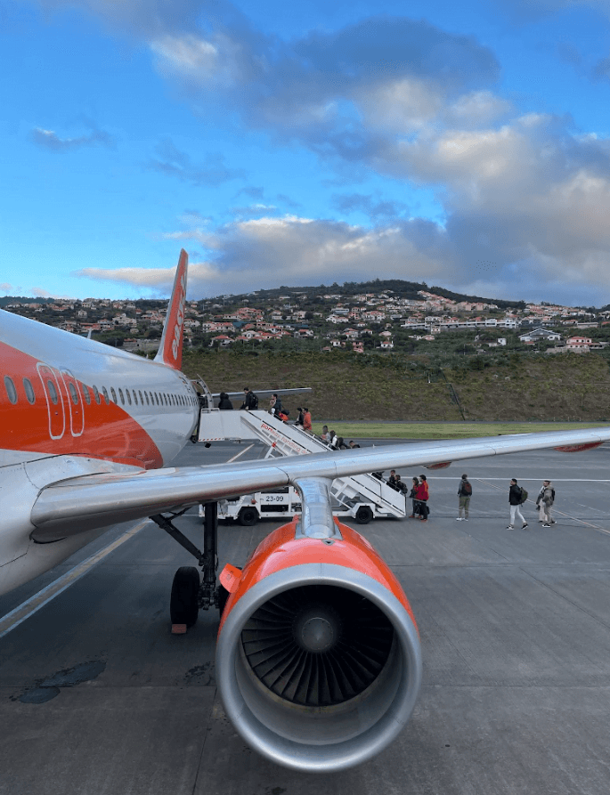 The plane ride to Madeira Island