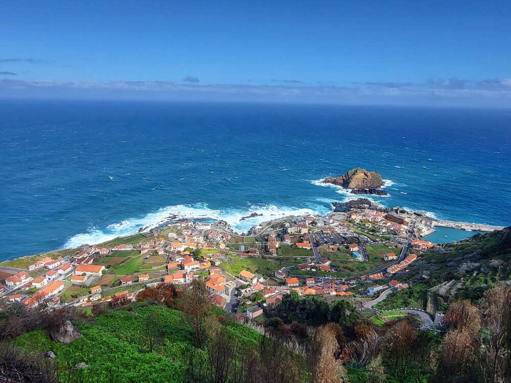 The city of Porto Moniz on Madeira Island, Portugal