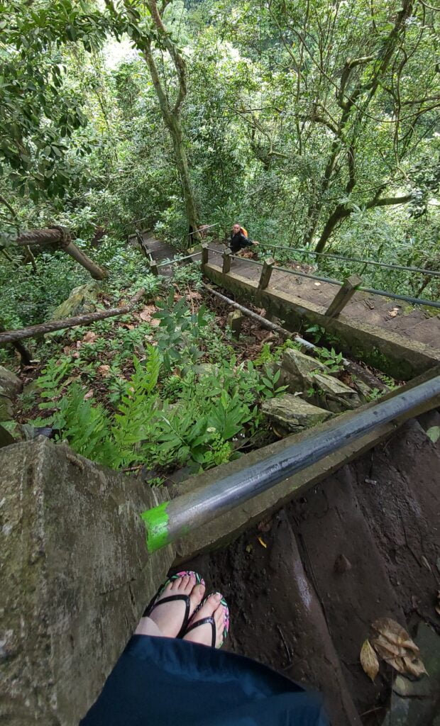 The steep Stairs leading to Sekumpul Waterfalls