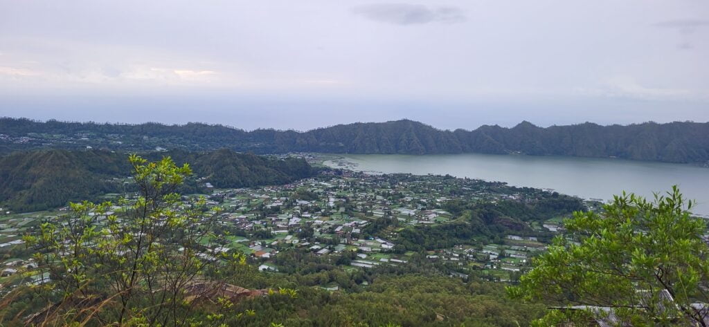 The first view of Mount Batur