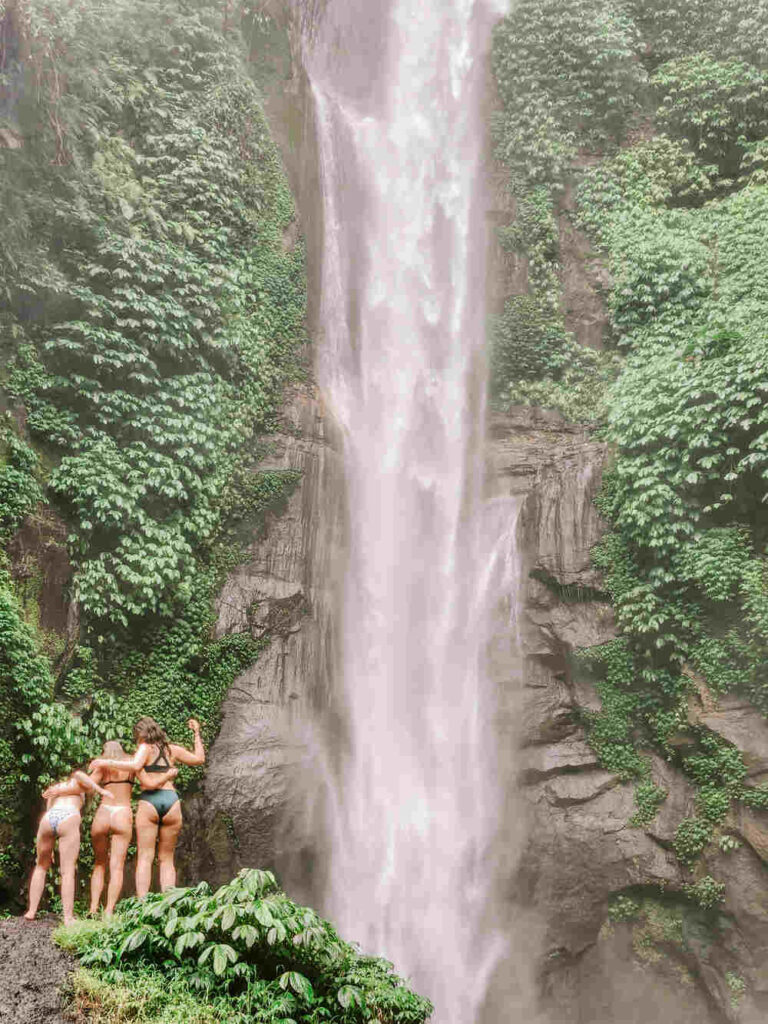 At the base of Lemukih Waterfalls