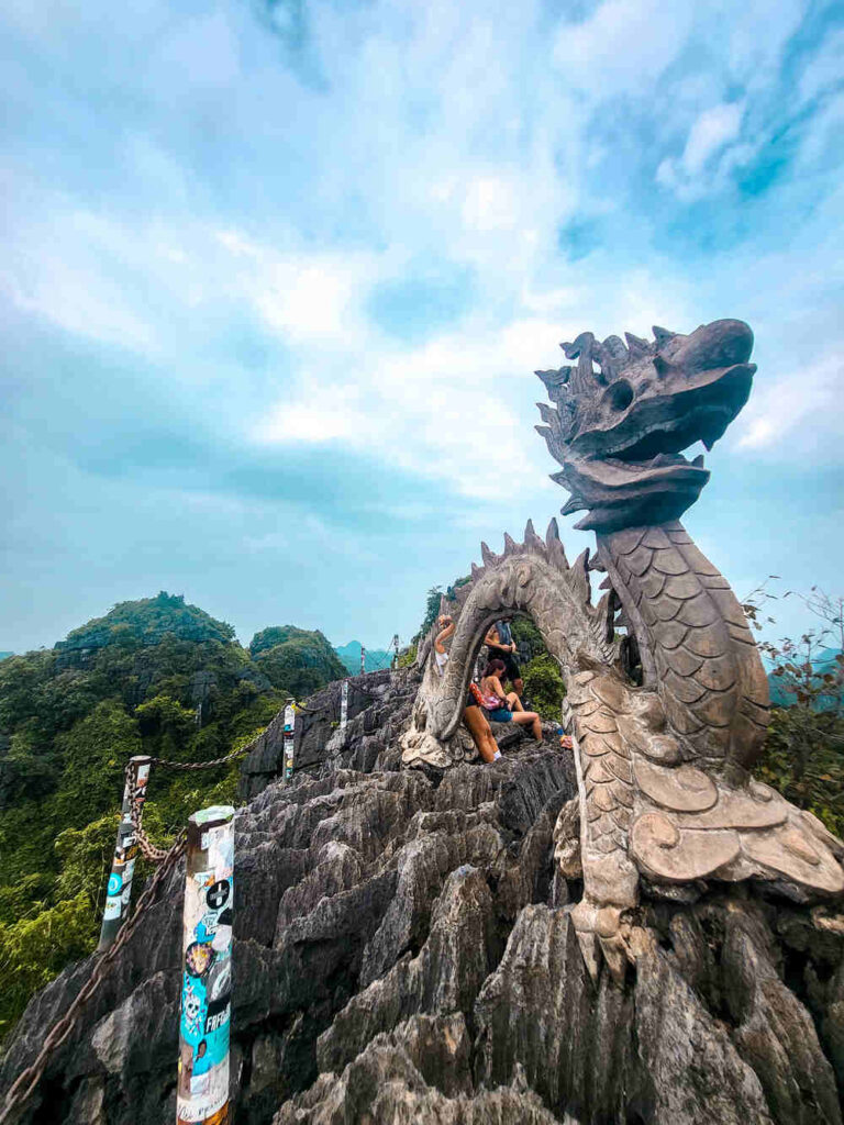 The famous Dragon stands on the top of a viewpoint overlooking all of Tam Coc