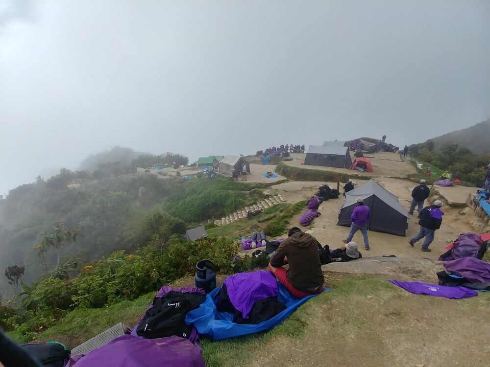 One of the camp sites in the clouds along the Inca Trail
