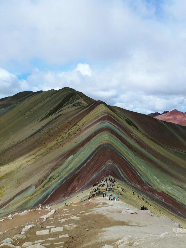 The famous colorful mountain! Rainbow Mountain is a multi-color phenomena