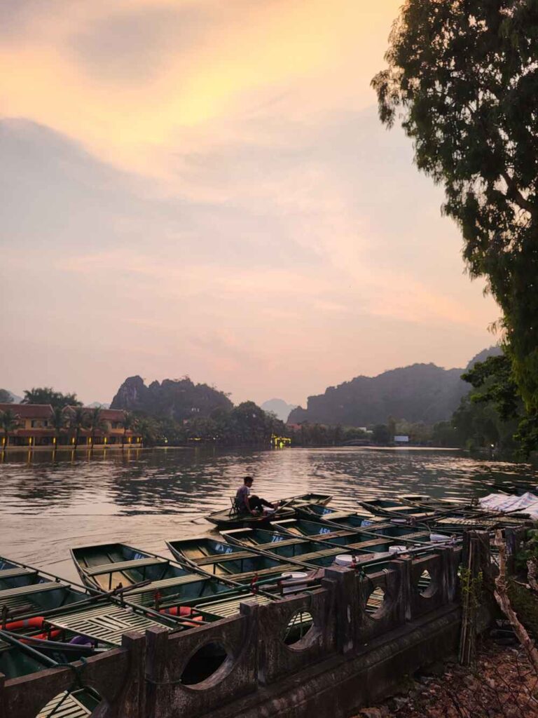 Tam Coc centre in Ninh Binh, Vietnam
