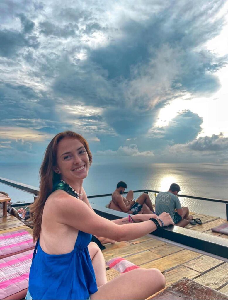 Me at one of the many beautiful ocean lookouts in Koh Tao, Southern Thailand
